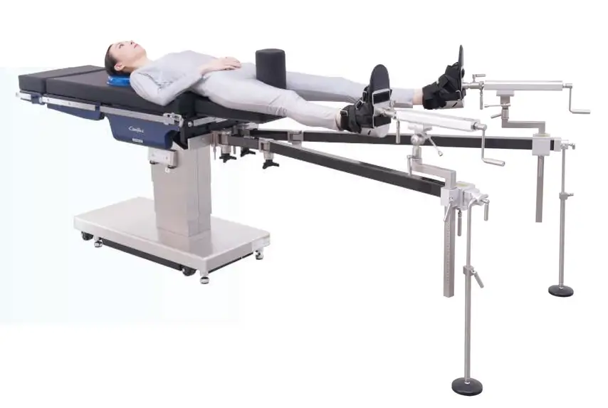 Orthopedic extension work with operating table